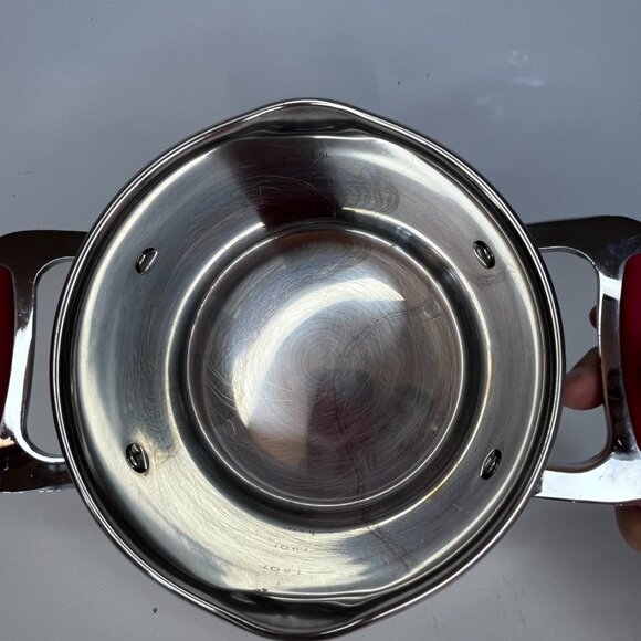 David Burke 2.0 Qts Pot with Strainer Gourmet Pro Heavy Stainless Cooking Lidded - Picture 7 of 15